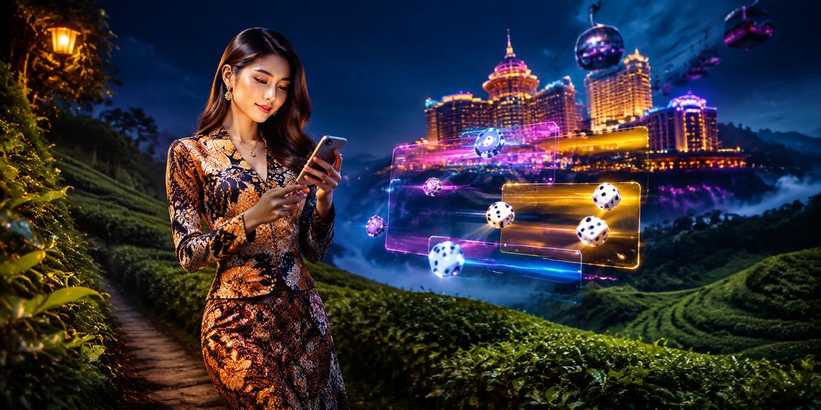 Permainan dadu gaya batik di Genting Highlands yang mewakili pelbagai pilihan jackpot dalam talian