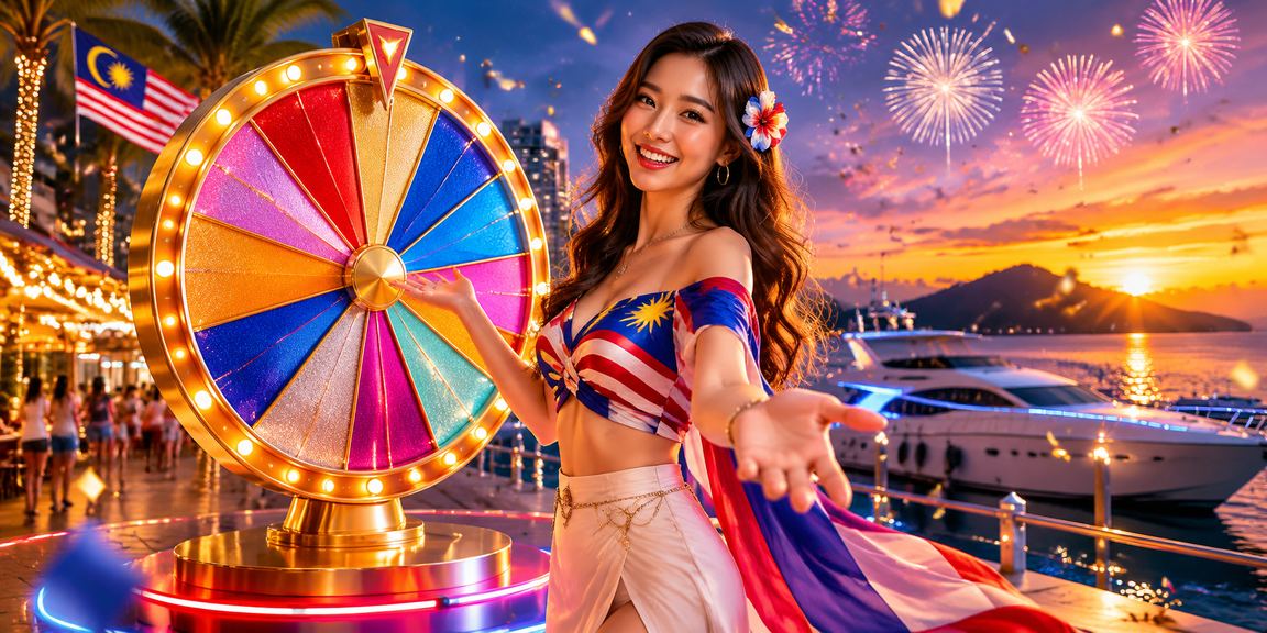 Suasana lucky draw dan permainan di Kota Kinabalu menggambarkan peluang yang aladin888 tawarkan